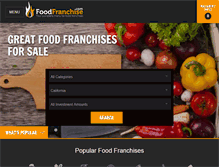 Tablet Screenshot of foodfranchise.com